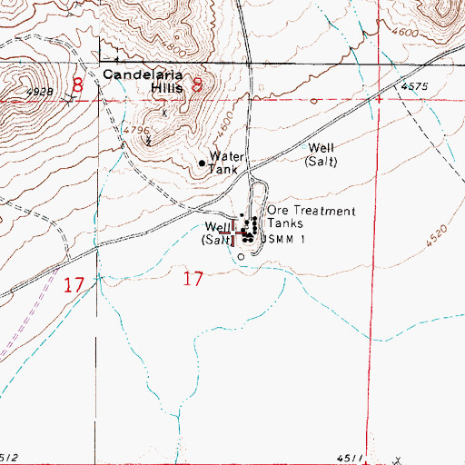 Topographic Map of Argentum (historical), NV