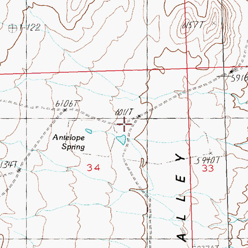 Topographic Map of Antelope Springs Station (historical), NV