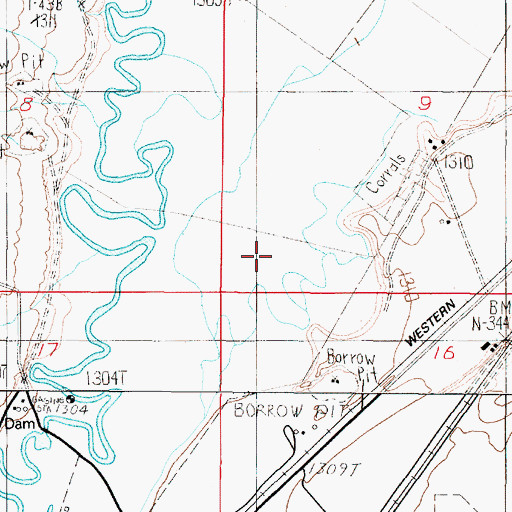 Topographic Map of Baer Ranch Landing Strip (historical), NV