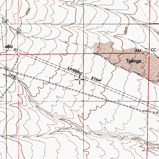Topographic Map of Getchell Landing Strip (historical), NV
