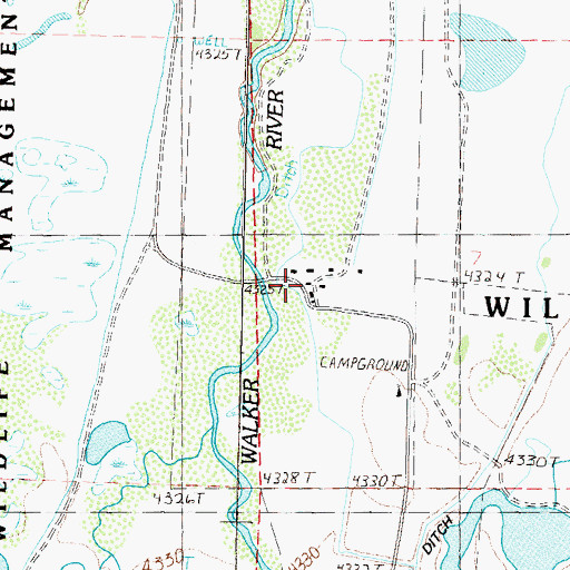 Topographic Map of Mason Valley Ranch, NV