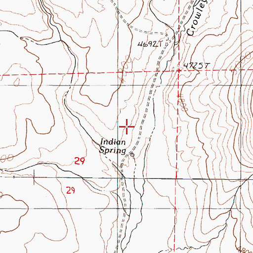 Topographic Map of Trout Creek Valley, NV