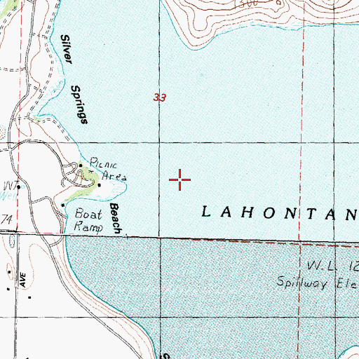 Topographic Map of Honey Lake (historical), NV