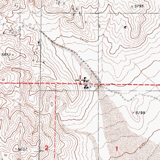 Topographic Map of Copperfield (historical), NV