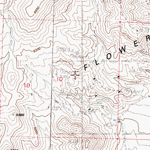 Topographic Map of Badger Mining District, NV
