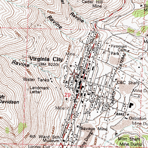 Topographic Map of Best and Belcher Mine, NV