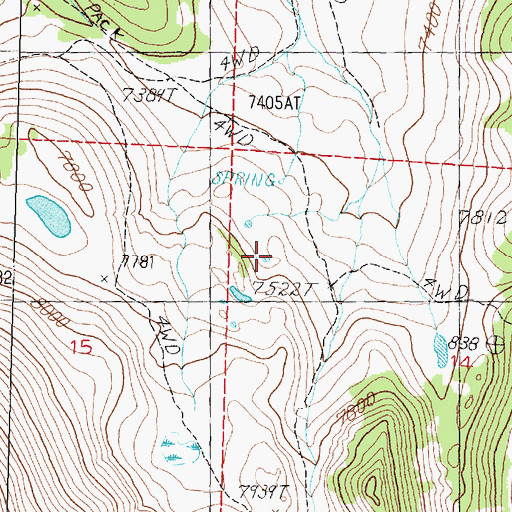 Topographic Map of Mount Siegel Mining District, NV