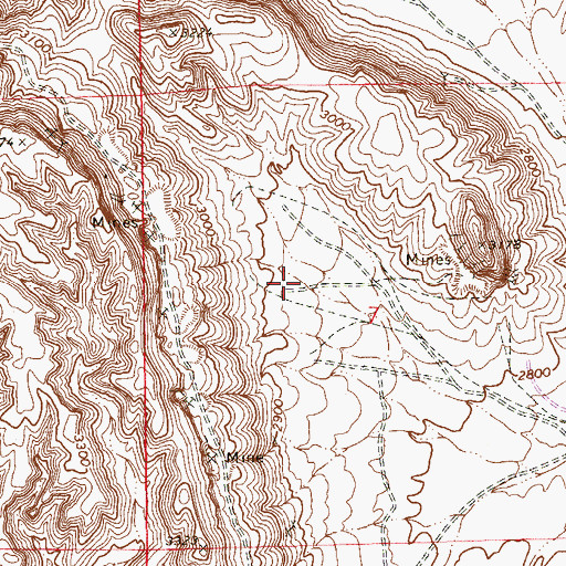 Topographic Map of Arden Gypsum Mine, NV