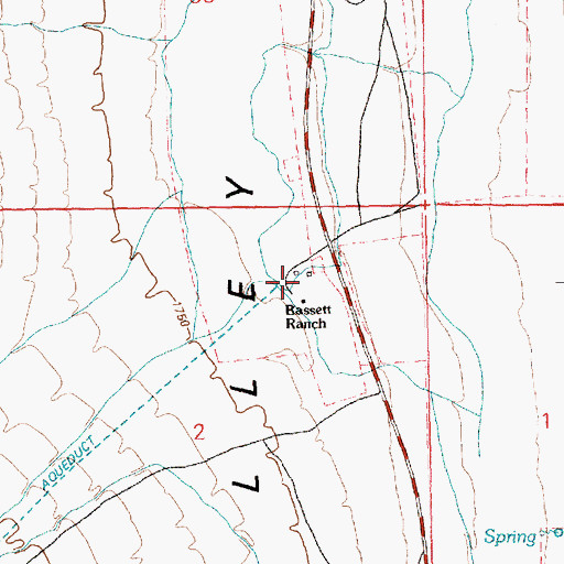 Topographic Map of Bassett (historical), NV