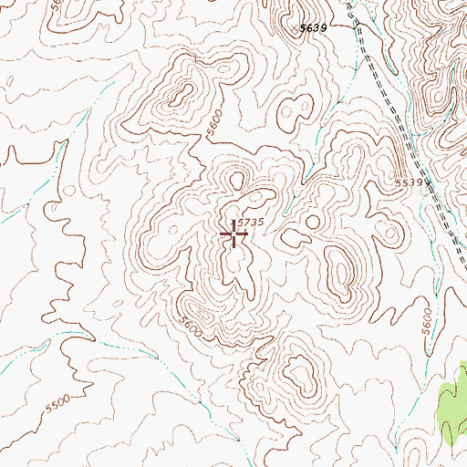 Topographic Map of Rocky Butte, NV