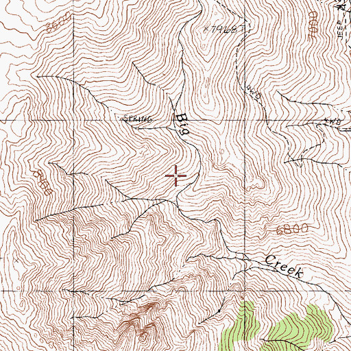 Topographic Map of Trout Creek Spur, NV