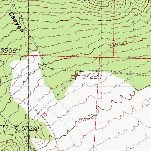 Topographic Map of Silver Glance Mining District, NV