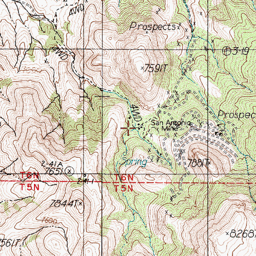 Topographic Map of Potomic (historical), NV