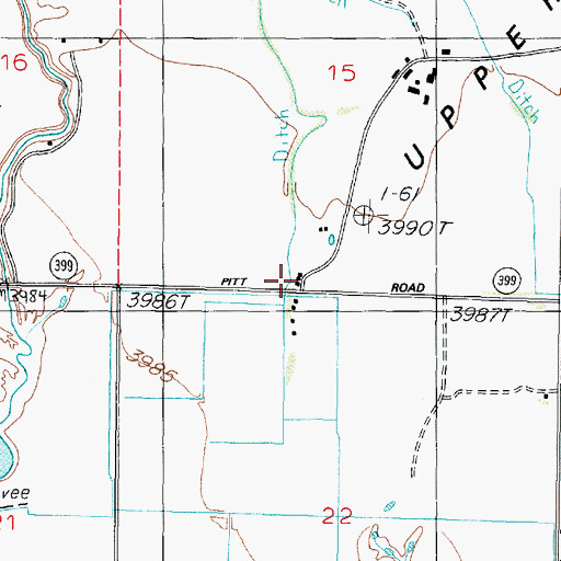 Topographic Map of Lucky Lager Ranch, NV