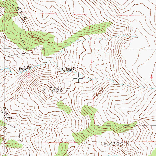 Topographic Map of Twin Springs, NV