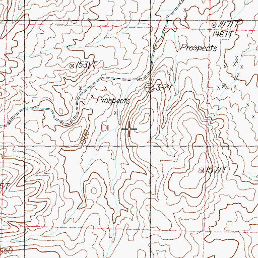 Topographic Map of Fernley Hills, NV