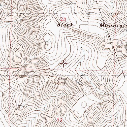 Topographic Map of Diabase Hills, NV