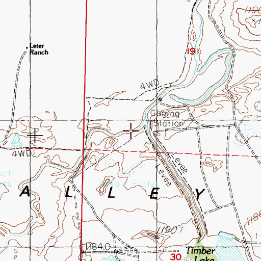 Topographic Map of West Fork of Old River, NV