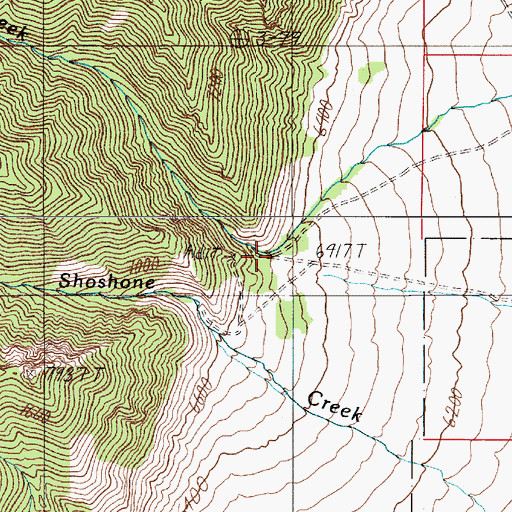 Topographic Map of Santa Fe Canyon, NV