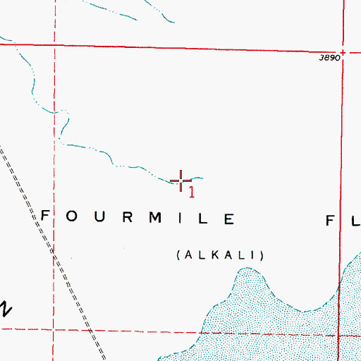 Topographic Map of Salt Creek, NV