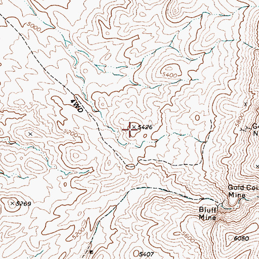 Topographic Map of Fairview Range, NV
