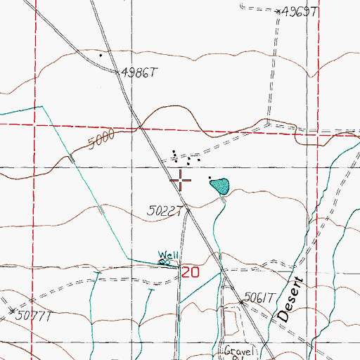 Topographic Map of Rodson Ranch, NV