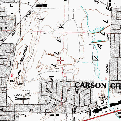Topographic Map of Blackwells Pond, NV