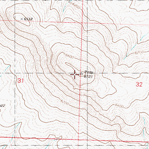 Topographic Map of Pinto Peak, NV