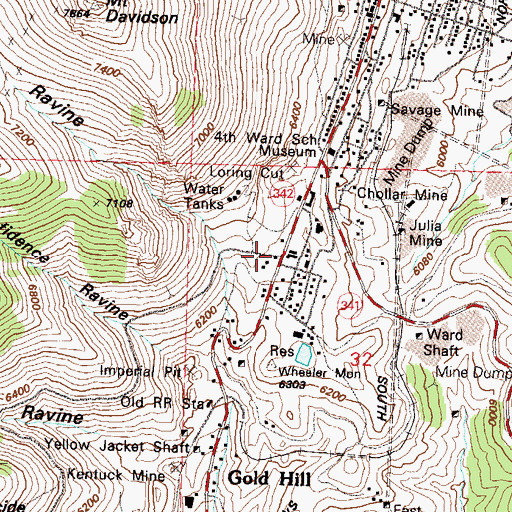Topographic Map of Virginia City Highway Maintenance Station, NV