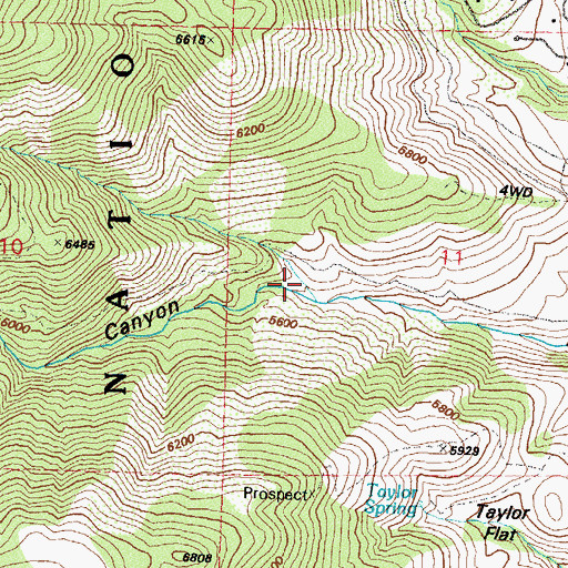 Topographic Map of Gregorys Mill (historical), NV
