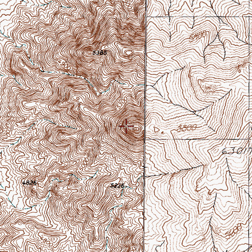 Topographic Map of Black Butte, NV