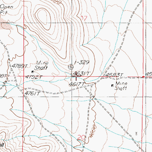 Topographic Map of American Canyon, NV