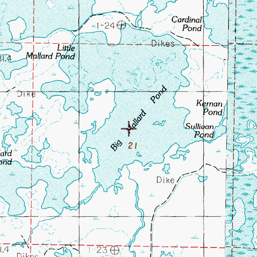 Topographic Map of Big Mallard Pond, NV