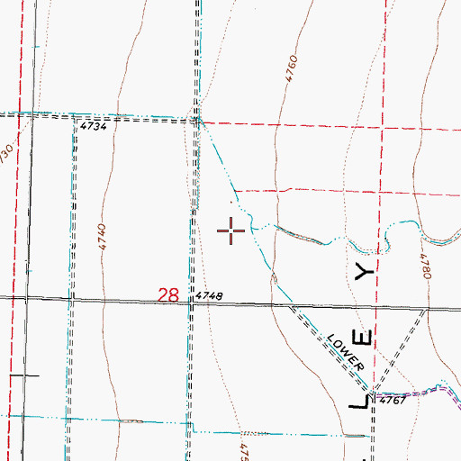 Topographic Map of Buckeye Creek, NV