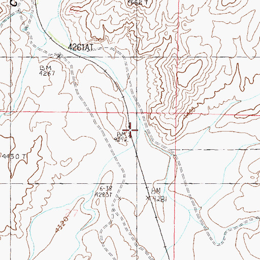 Topographic Map of Churchill Canyon, NV