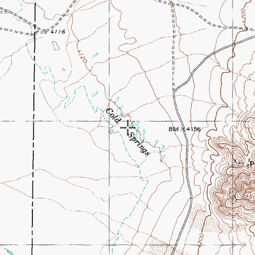 Topographic Map of Cold Springs, NV