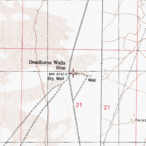 Topographic Map of Deadhorse Wells, NV