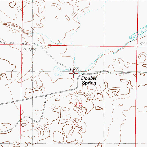 Topographic Map of Double Spring, NV