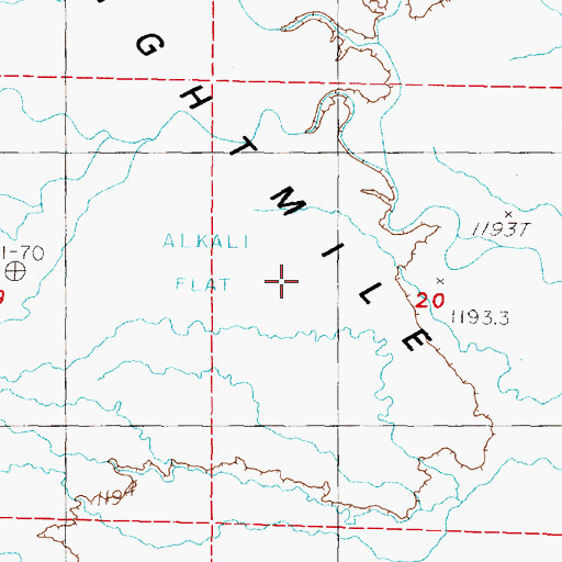 Topographic Map of Eightmile Flat, NV
