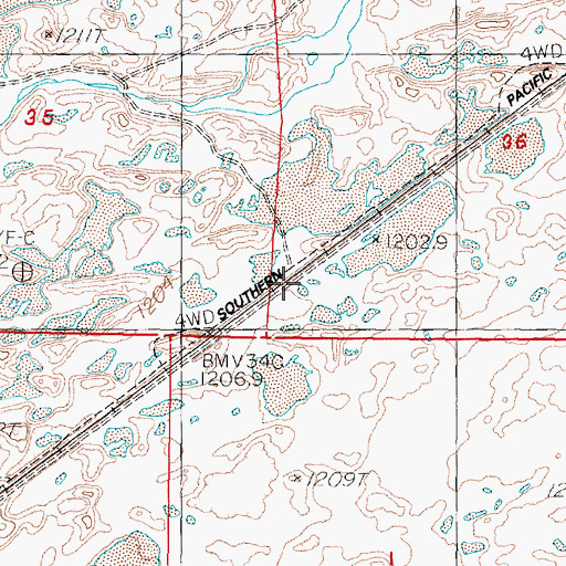 Topographic Map of Falais Siding, NV