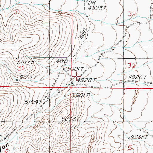 Topographic Map of Fisher Canyon, NV