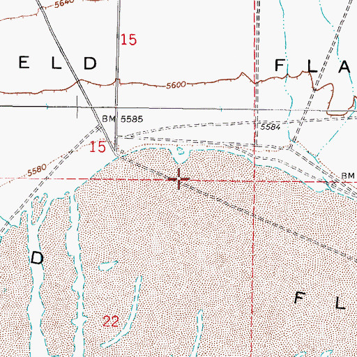 Topographic Map of Garfield Flat, NV