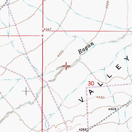 Topographic Map of Goldrun Creek, NV