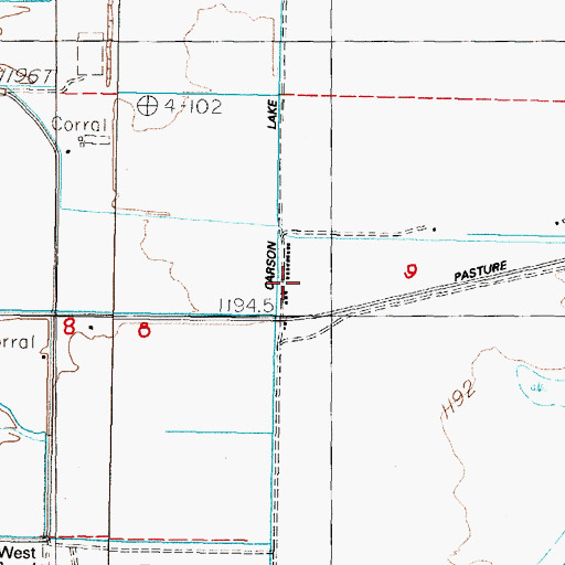 Topographic Map of Greenhead Duck Club, NV