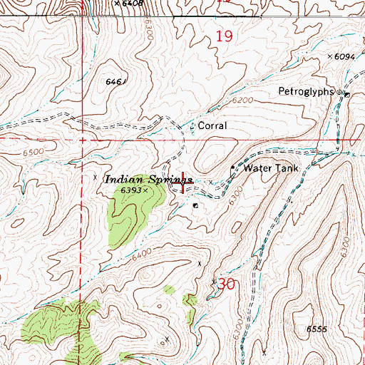 Topographic Map of Indian Springs, NV