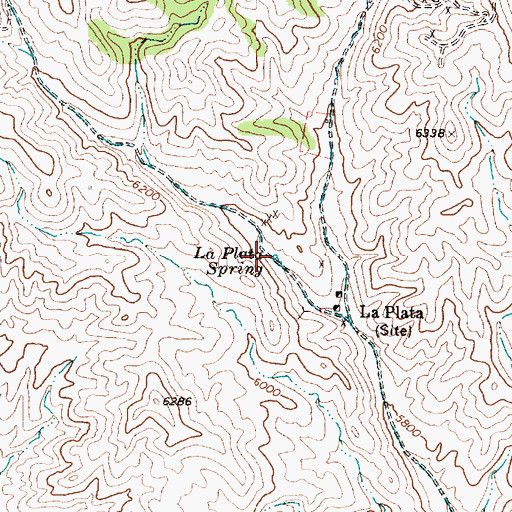 Topographic Map of La Plata Spring, NV