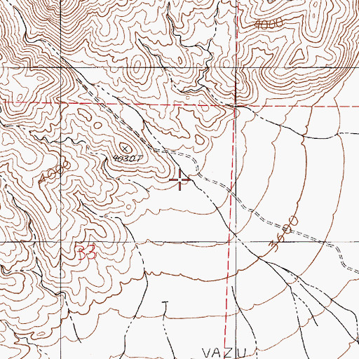 Topographic Map of Mississippi Canyon, NV