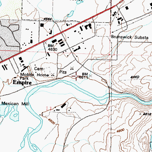 Topographic Map of Morgan Mill (historical), NV