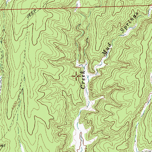 Topographic Map of Mud Springs Wash, NV