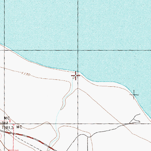 Topographic Map of Mullen Creek, NV